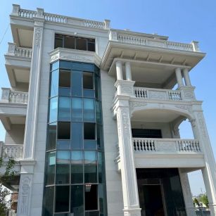 揭阳 白麻花岗岩别墅外墙干挂效果展示