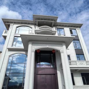 揭阳白麻别墅外墙干挂石材效果示例