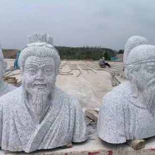 揭阳 白麻花岗岩石材人物立体雕刻