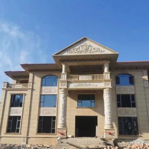 揭阳 黄金麻花岗岩别墅外墙干挂