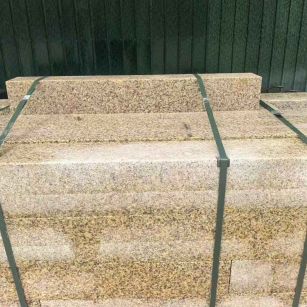 揭阳 黄金麻花岗岩石材机切面栏杆料半成品