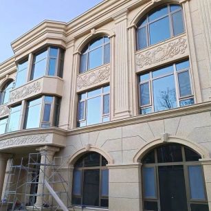 揭阳 黄金麻花岗岩别墅外墙干挂