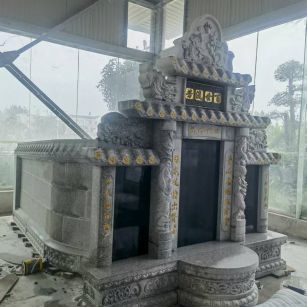 揭阳 芝麻白墓碑效果展示图