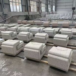 揭阳 白麻花岗岩异形加工-石凳，坐凳