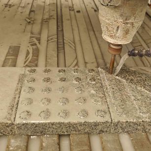 揭阳 芝麻白花岗岩石材盲人石、盲道石、盲点石