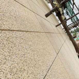 揭阳 黄金麻花岗岩荔枝面外墙干挂石材效果示例