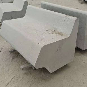 揭阳 芝麻白花岗岩异形坐凳，石凳