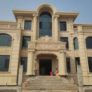 揭阳 黄金麻花岗岩别墅外墙干挂