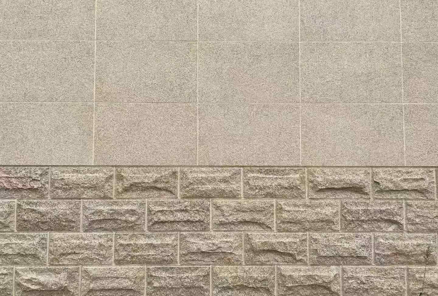 揭阳 黄金麻自然面蘑菇石配荔枝面干挂