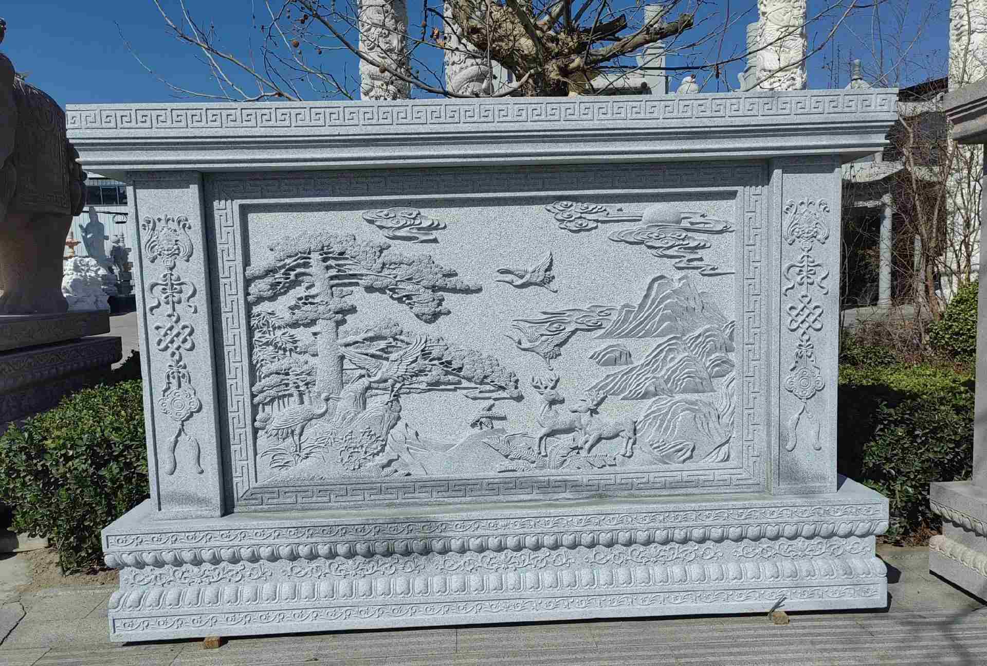 揭阳 芝麻白大型照壁，屏风，影壁